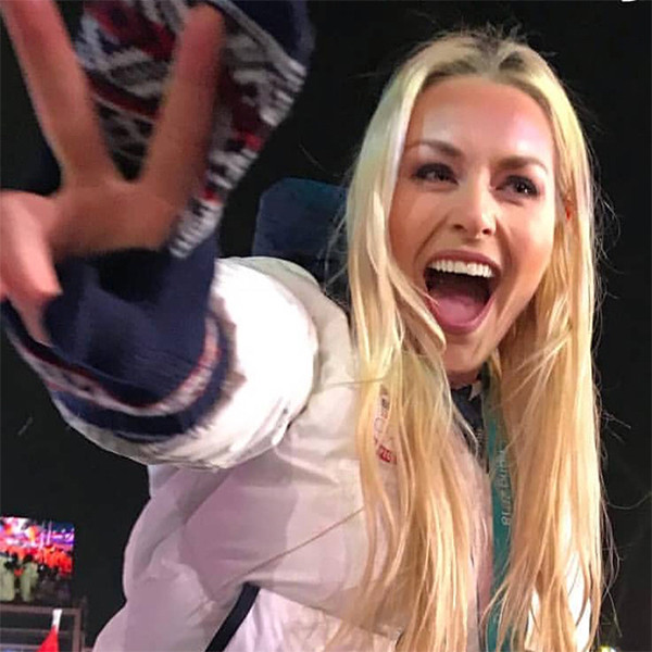 Lindsey Vonn and Others Take Selfies at 2018 Winter Olympics Closing Ceremony