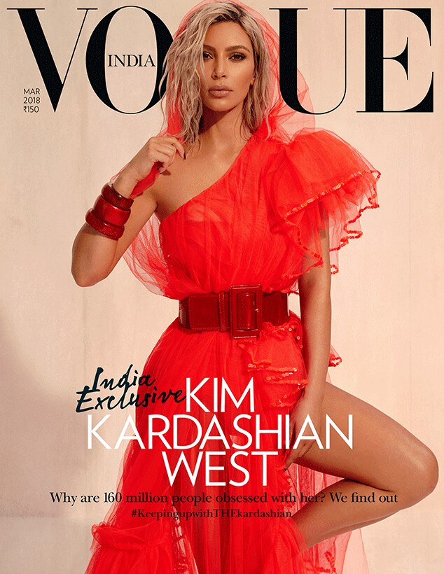 Resultado de imagem para Kim k vogue india