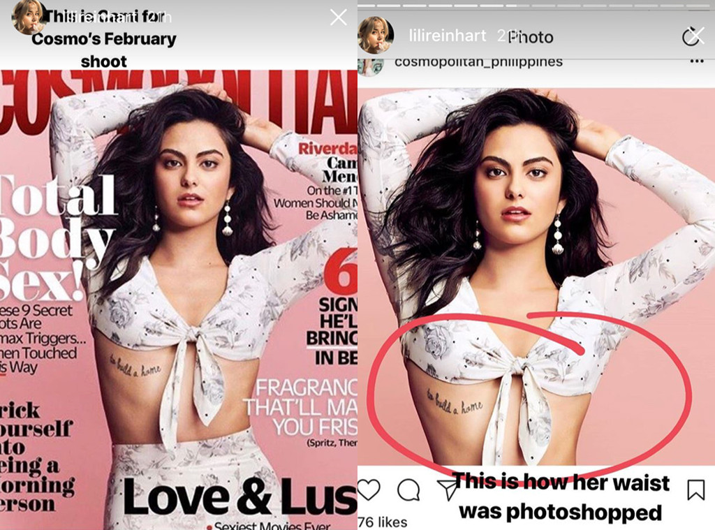 Lili Reinhardt, Cami Mendes, Photoshop, Cosmo