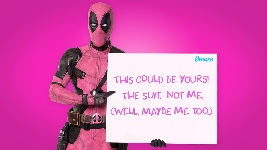 Ryan Reynolds Auctions off Pink Deadpool Suit for Cancer Charity Ryan Reynolds Auctions off Pink Deadpool Suit for Cancer Charity