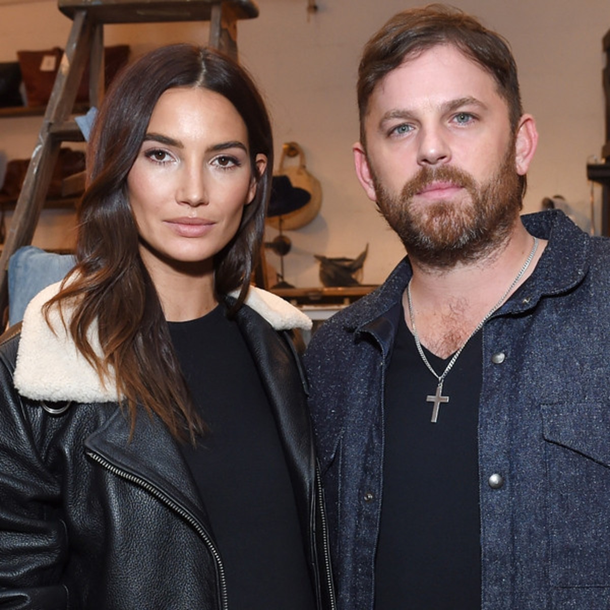 Lily Aldridge with Husband Caleb Followill