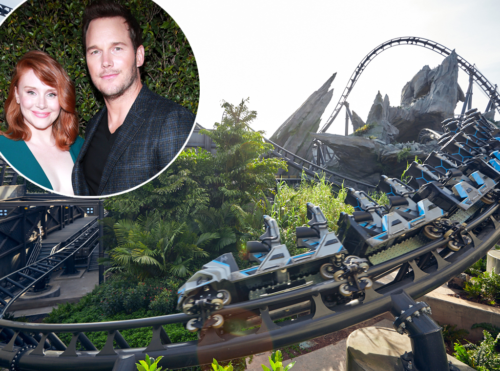 Bryce Dallas Howard, Chris Pratt, Jurassic World VelociCoaster