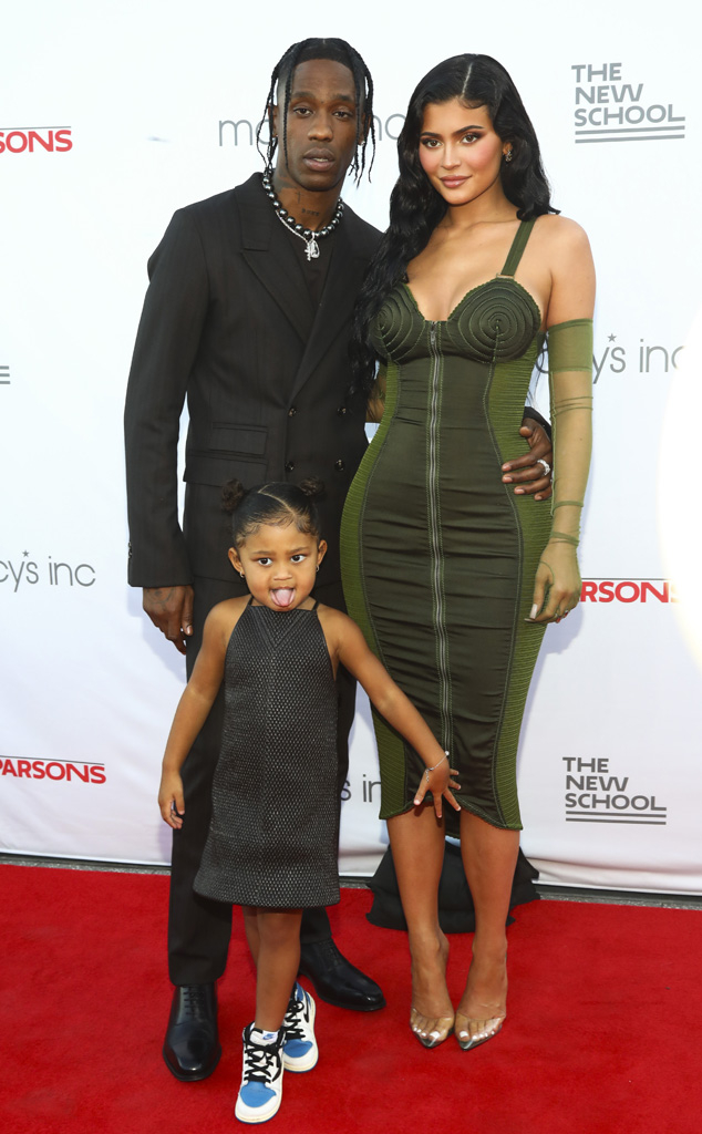 Travis Scott, Stormi Webster, Kylie Jenner, Parsons Benefit 2021