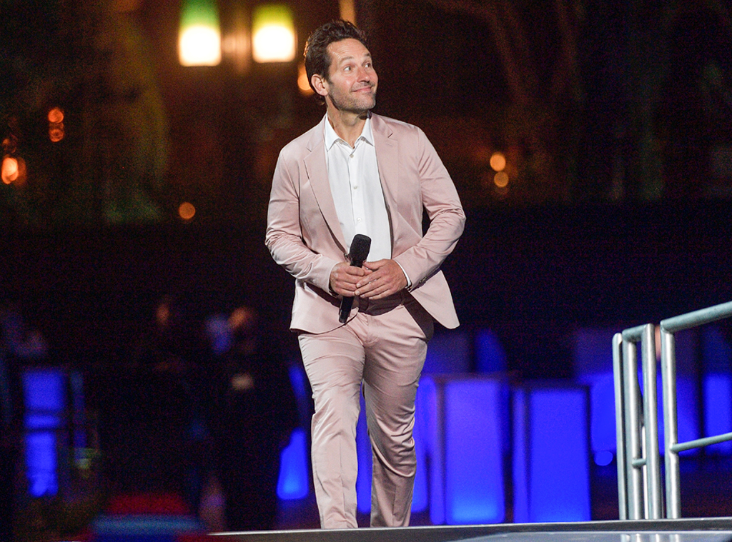 Paul Rudd, Pink Suit, Disney Avengers Campus