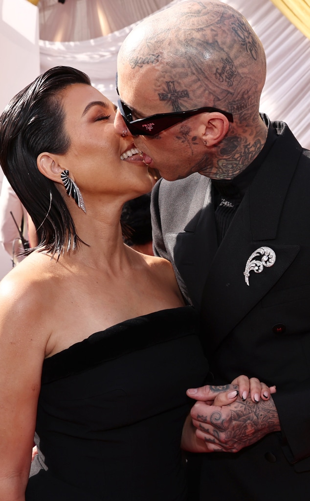 Travis Barker, Kourtney Kardashian, 2022 Oscars, 2022 Academy Awards, Red Carpet, Couples, Candids