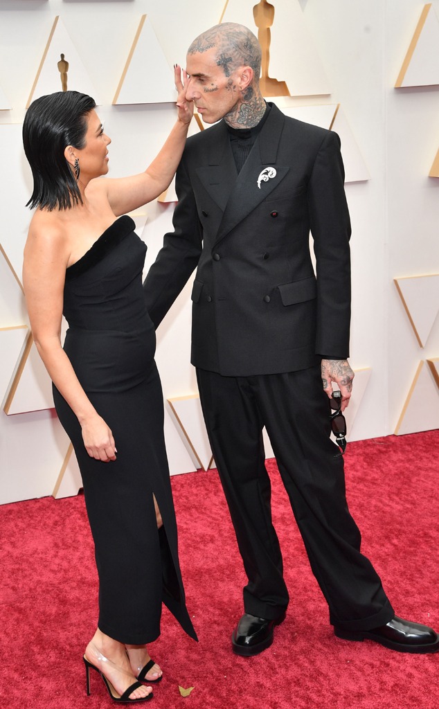 Travis Barker, Kourtney Kardashian, 2022 Oscars, 2022 Academy Awards, Red Carpet, Couples, Candids