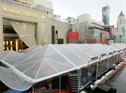 80th Academy Awards Oscars: Tents covering Red Carpet