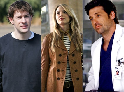 John Krasinski (The Office), Blake Lively (Gossip Girl), Patrick Dempsey (Grey' s Anatomy)