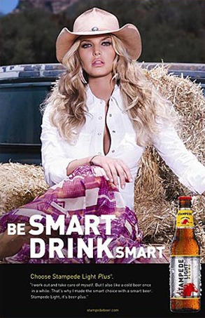 Jessica Simpson Stampede Beer Ad