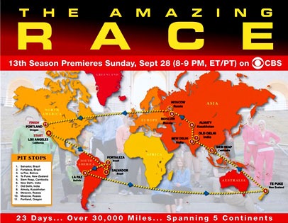 Amazing Race Map