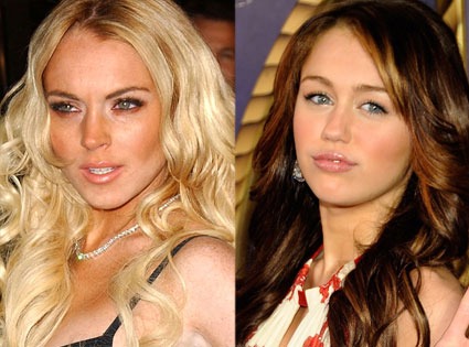 Lindsay Lohan, Miley Cyrus