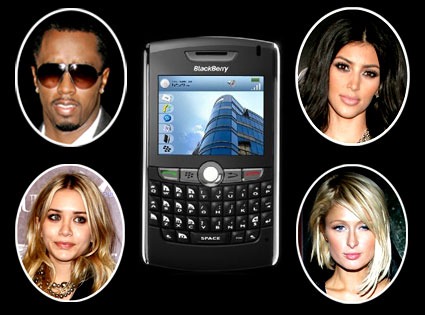 Blackberry 8800, Paris Hilton, Sean Diddy Combs, Kim Kardashian, Ashley Olsen