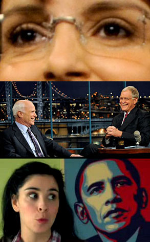 Tina Fey, John McCain, David Letterman, Sarah Silverman
