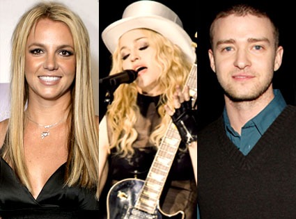 Britney Spears, Justin Timberlake, Madonna