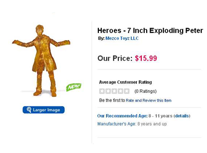 Heroes, Seven Inch Exploding Peter