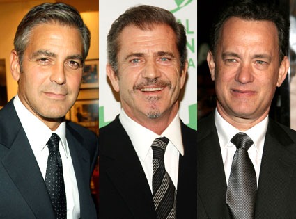 George Clooney, Mel Gibson, Tom Hanks