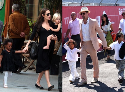 Angelina Jolie, Zahara Jolie-Pitt, Shiloh Jolie-Pitt, Brad Pitt, Maddox Jolie-Pitt, Pax Jolie-Pitt
