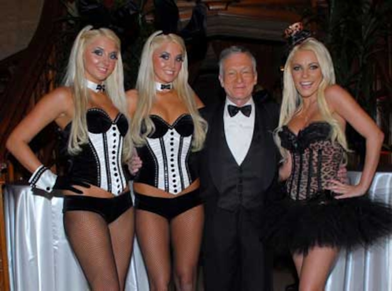 Hugh Hefner, Karissa Shannon, Kristina Shannon, Crystal Harris