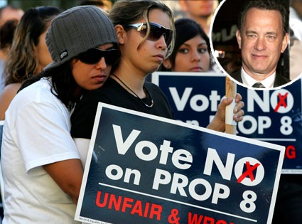 Tom Hanks, Proposition 8 Protestors