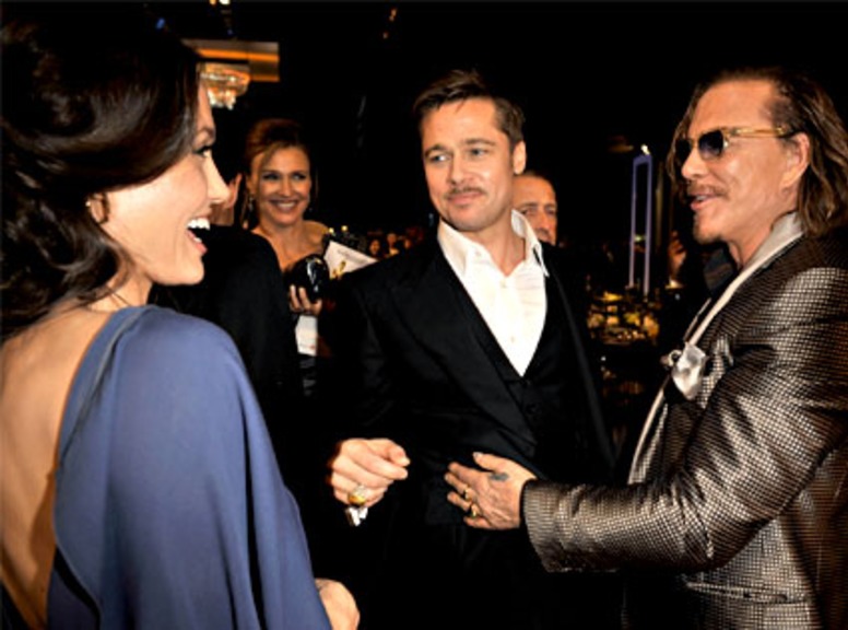 Angelina Jolie, Mickey Rourke, Brad Pitt