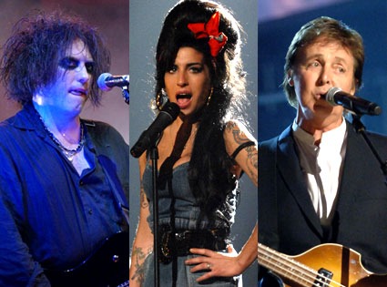 Robert Smith, Amy Winehouse, Paul McCartney