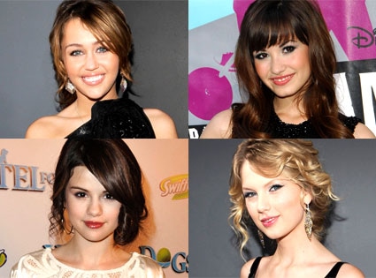 Miley Cyrus, Demi Lovato, Selena Gomez, Taylor Swift