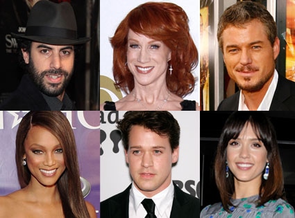 Jessica Alba, Sasha Baron Cohen, TR Knight, Eric Dane, Tyra Banks, Kathy Griffin 