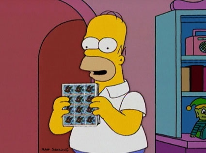 Homer Simpson, Stamp Collector