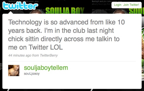 Soulja Boy Tell Em's Twitter Page