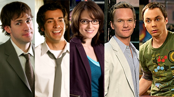 John Krasinski (The Office), Zachary Levi (Chuck), Tina Fey (30 Rock), Neil Patrick Harris (How I Met Your Mother), Jim Parsons (Big Bang Theory)