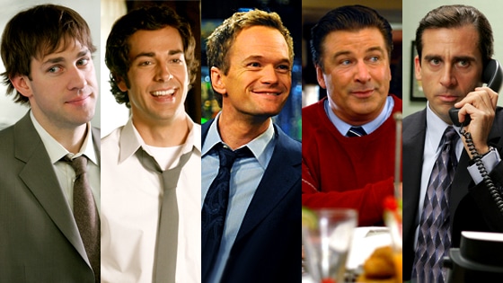 John Krasinski (The Office), Zachary Levi (Chuck), Neil Patrick Harris (How I Met Your Mother), Alec Baldwin (30 Rock), Steve Carell (The Office)