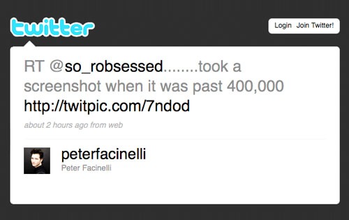 Peter Facinelli's Twitter Page