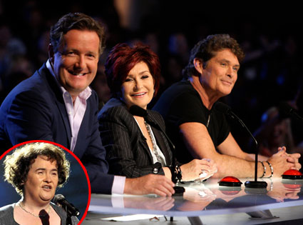 Piers Morgan, Sharon Osbourne, David Hasselhoff, Susan Boyle, America's Got Talent