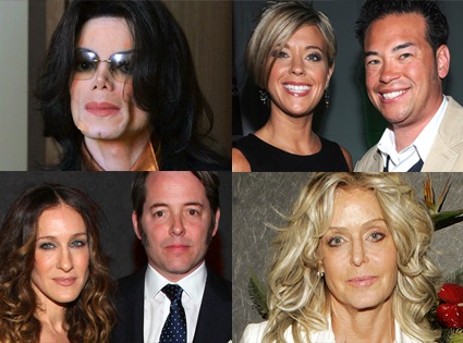 Michael Jackson, Kate Gosselin, Jon Gosselin, Sarah Jessica Parker, Matthew Broderick, Farrah Fawcett