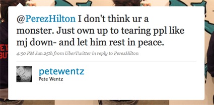 Pete Wentz, Twitter