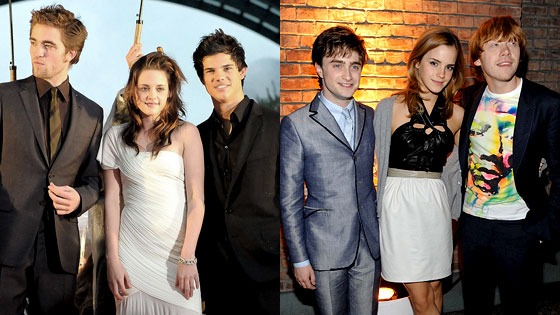 Robert Pattinson, Kristen Stewart, Taylor Lautner, Daniel Radcliffe, Emma Watson, Rupert Grint