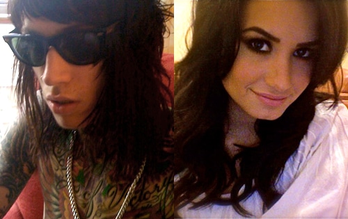 Trace Cyrus, Demi Lovato, Twitter