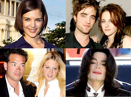 Katie Holmes, Robert Pattinson, Kristen Stewart, Jon Gosselin, Kate Major, Michael Jackson