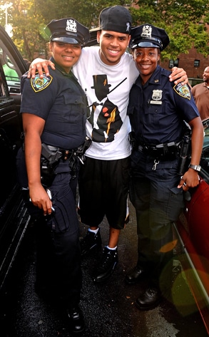 Chris Brown, NYPD Officers