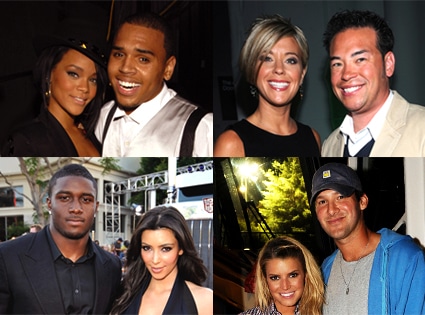 Chris Brown, Rihanna, Jon Gosselin, Kate Gosselin, Reggie Bush, Kim Kardashian, Jessica Simpson, Tony Romo
