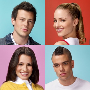 Cory Monteith, Dianna Agron, Lea Michele, Mark Salling, Glee