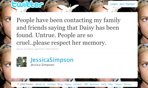 Jessica Simpson Twitter Page