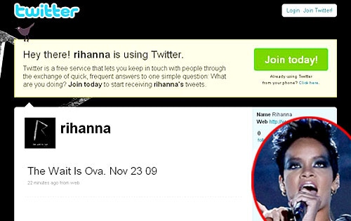Rihanna, Twitter