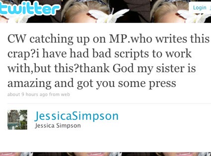 Jessica Simpson, Twitter