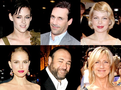 Kristen Stewart, Jon Hamm, Michelle Williams, Natalie Portman, James Gandolfini, Edie Falco