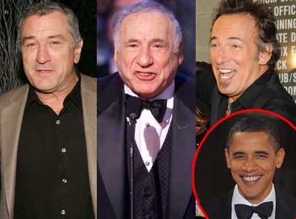 Robert DeNiro, Bruce Springsteen, Mel Brooks, Barack Obama