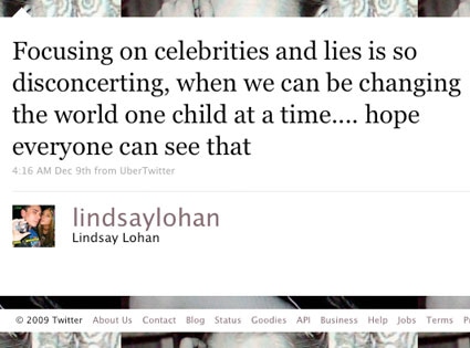 Lindsay Lohan, Twitter