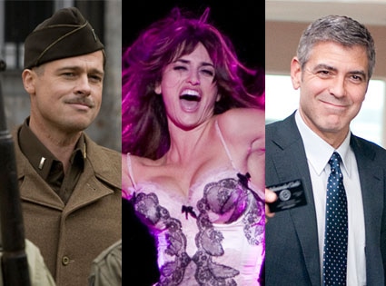 Up In The Air, George Clooney, Nine, Penelope Cruz, Inglourious Basterds, Bradd Pitt