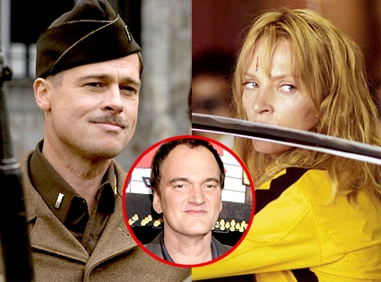 Brad Pitt, Inglourious Basterds, Uma Thurman, Kill Bill, Quentin Tarantino