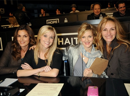 Cindy Crawford, Reese Witherspoon, Drew Barrymore, Julia Roberts, Telethon